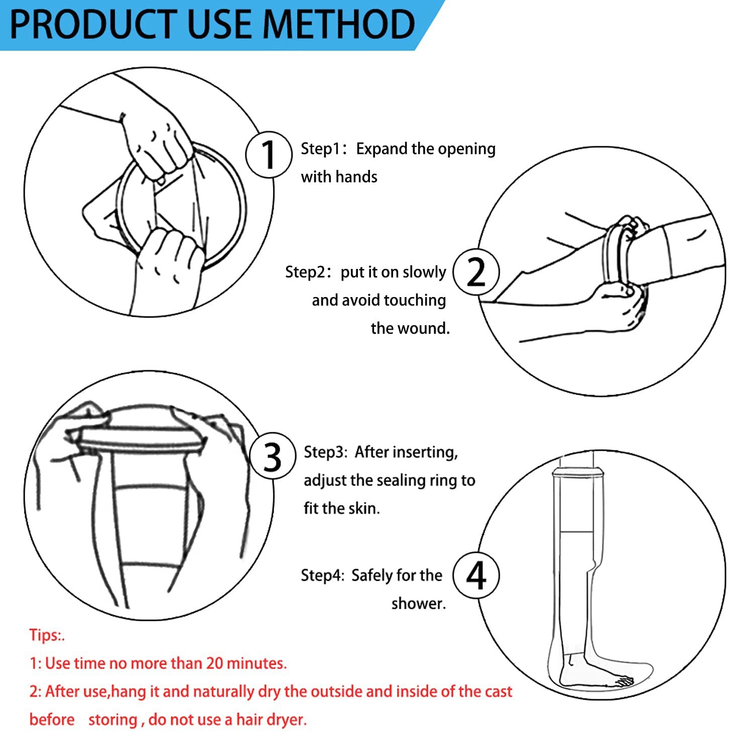 Waterproof Leg Cast Cover