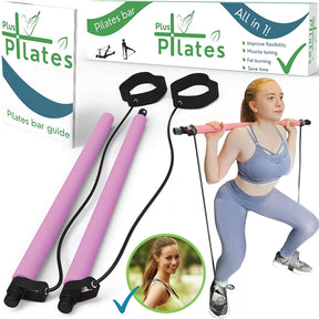 Pilates Exercise Bar - Portable Pilates Bar Kit - Workout Bar, | Gym Equipment for Home Use, Exercise Bar, Exercise Equipment for Women, Gym Stick